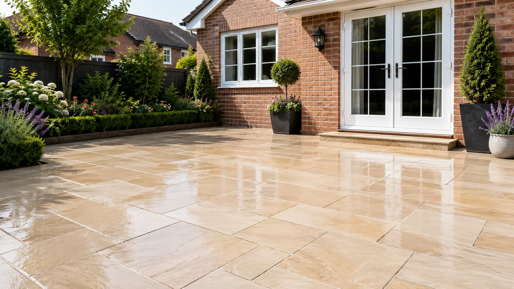Patio clean - before and after!